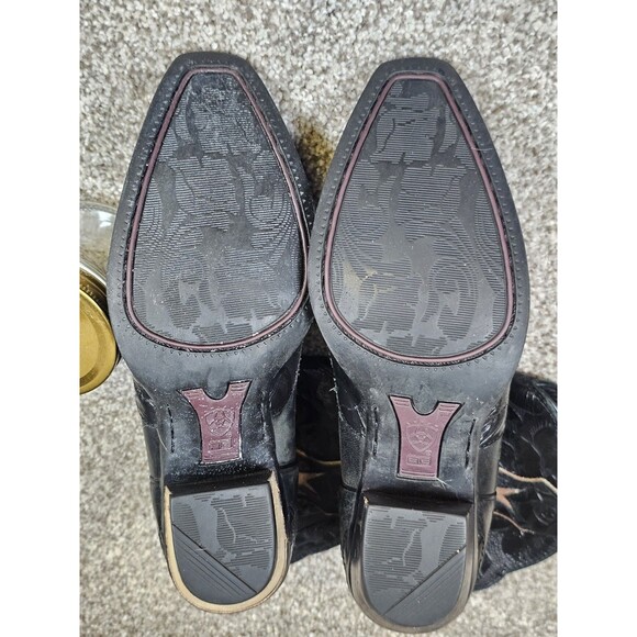 Ariat 7B Dahlia Western Boot Black Leather Cowgirl Whimsygoth Goth Boho Rodeo - Picture 13 of 13